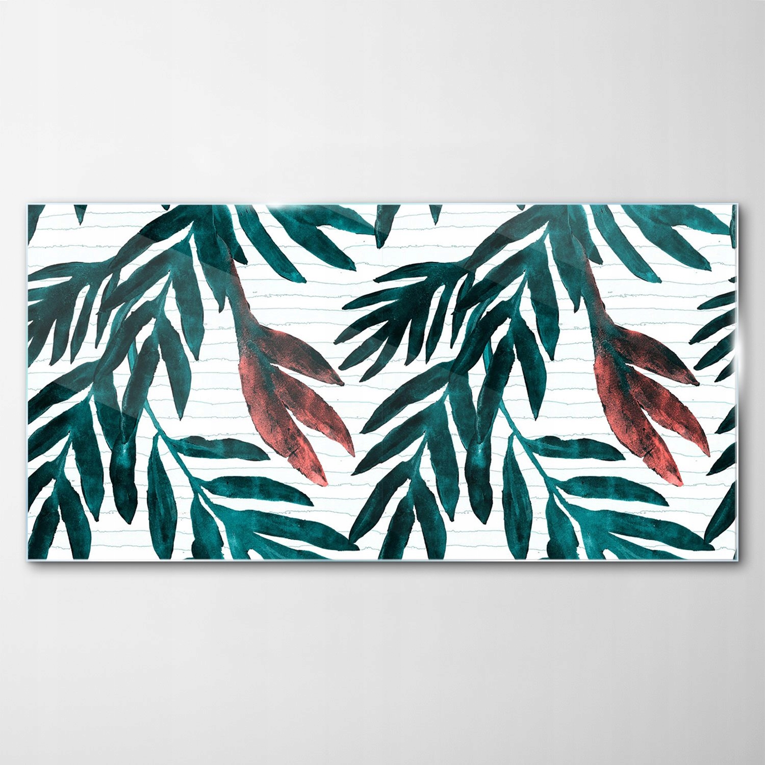

Obraz Szklany Dekor Natura Akwarele Liście 120x60