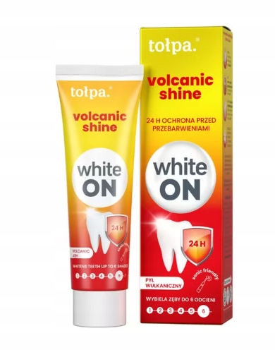 Pasta wybielająca White on 75 ml z pyłem wulkanicznym