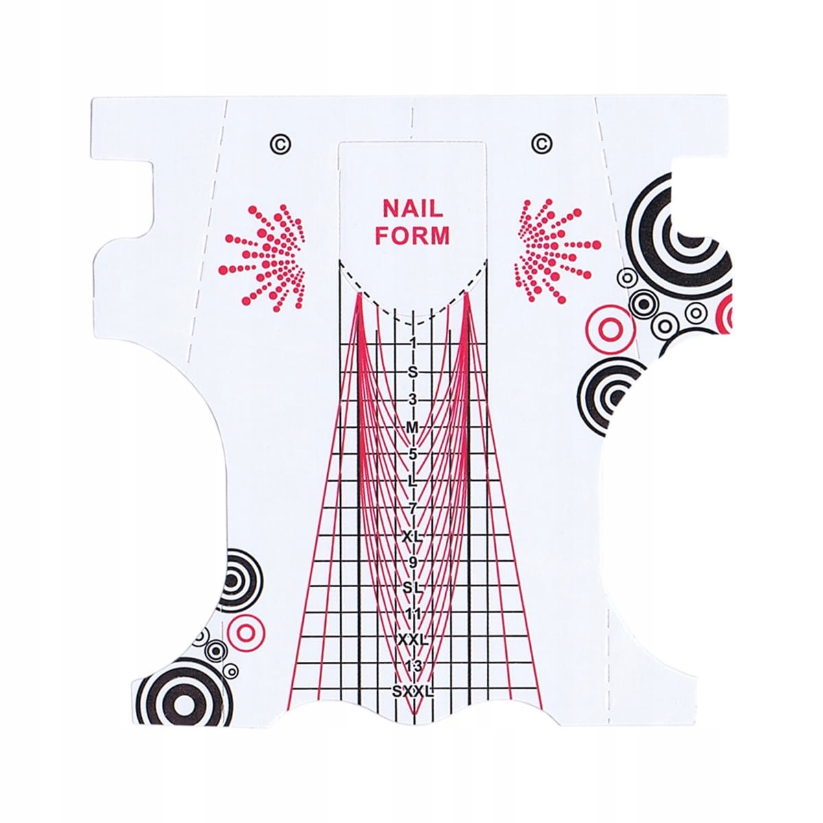 Šablony-formy široké 2-funkční Bass Cosmetics