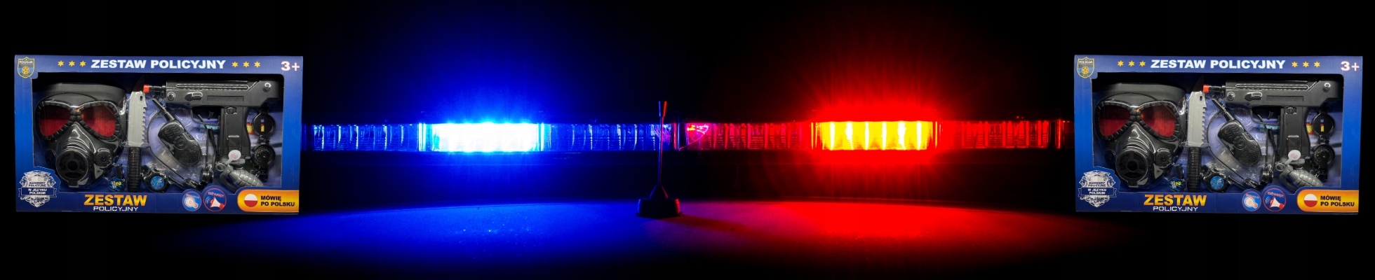 PISTOLET POLICYJNY ZESTAW DLA DZIECI STRÓJ POLICJANTA Z POLSKIMI KOMENDAMI Marka bez marki