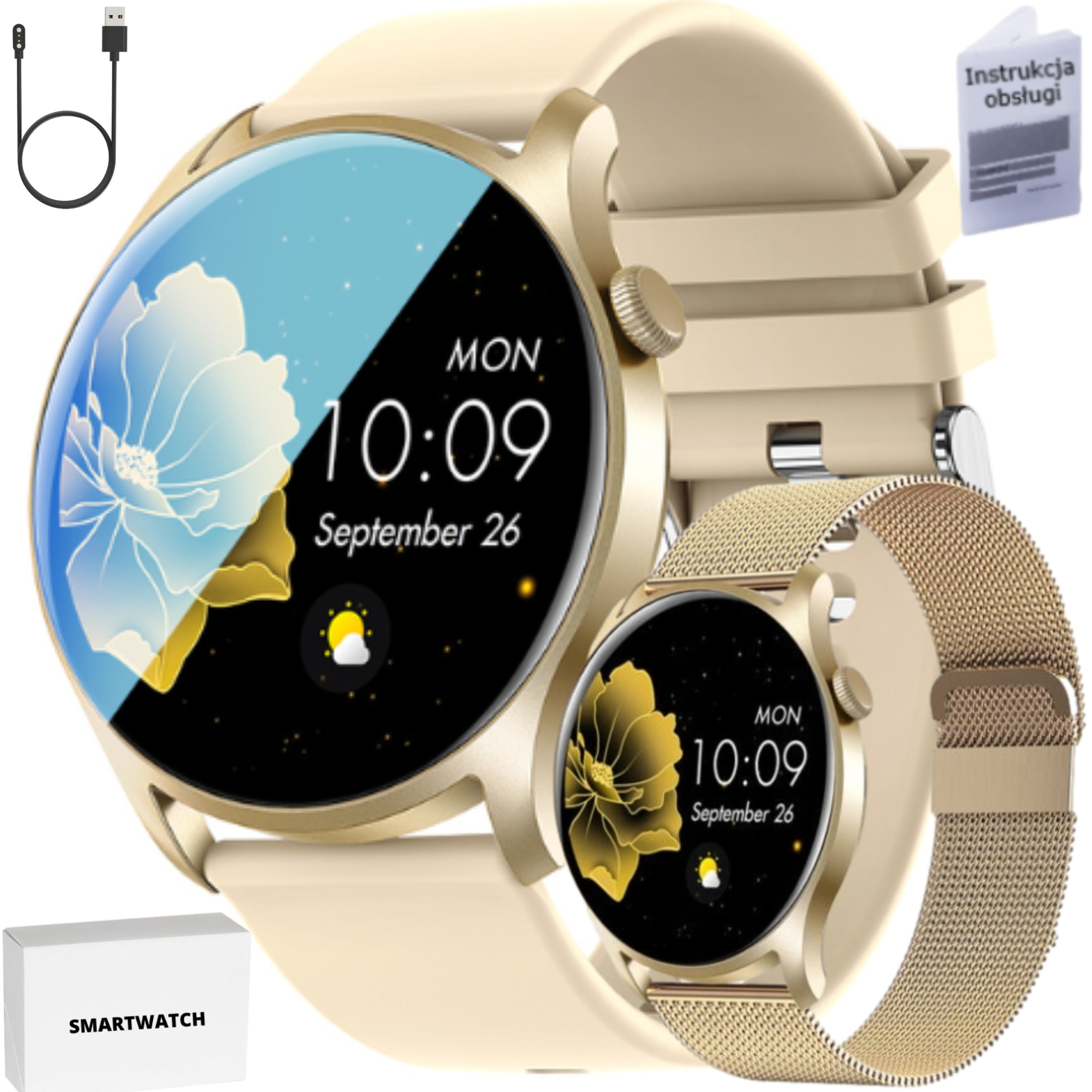 

Zegarek Damski Smartwatch Rozmowy Bt Polskie Menu
