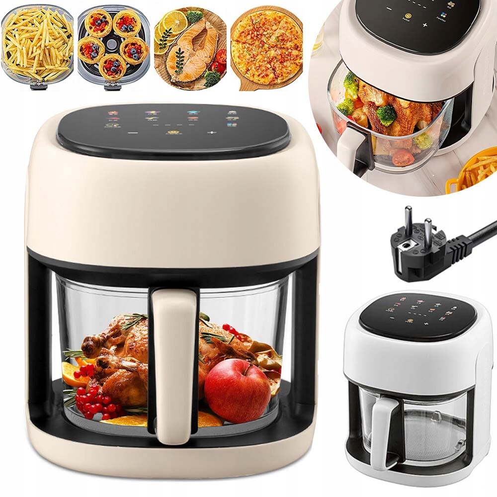 Frytkownica Beztłuszczowa Airfryer 8L Nieprzywierająca 10 Programów 1350W