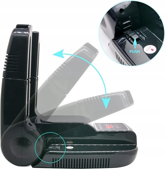 SUSZARKA DO BUTÓW OSUSZACZ DEZYNFEKCJA OZONOWA PRO Kolor dominujący czarny