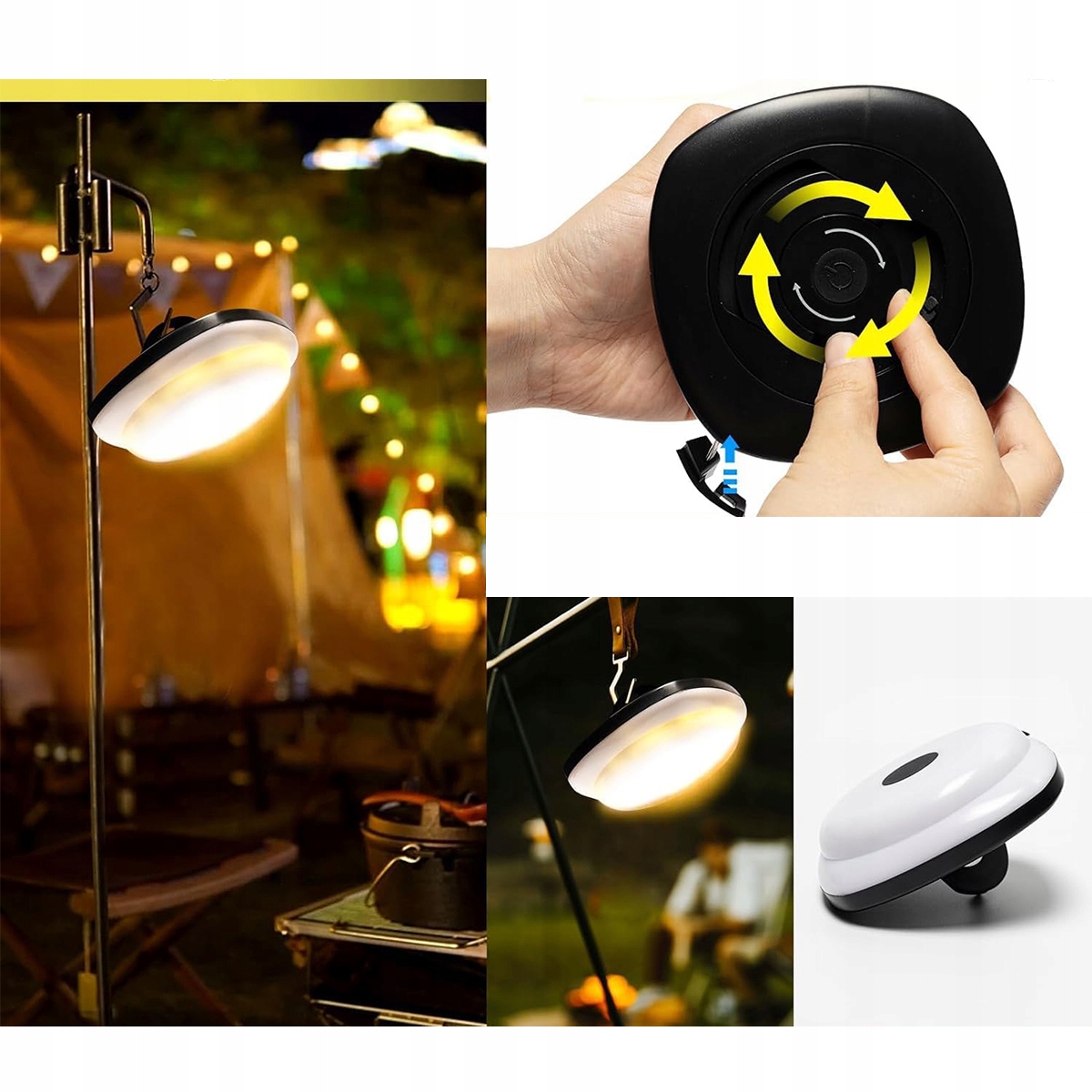 Lampa Kempingowa Biwakowa Akumulatorowa LED Girlanda Na Rolce 10m Ciepła Materiał tworzywo sztuczne