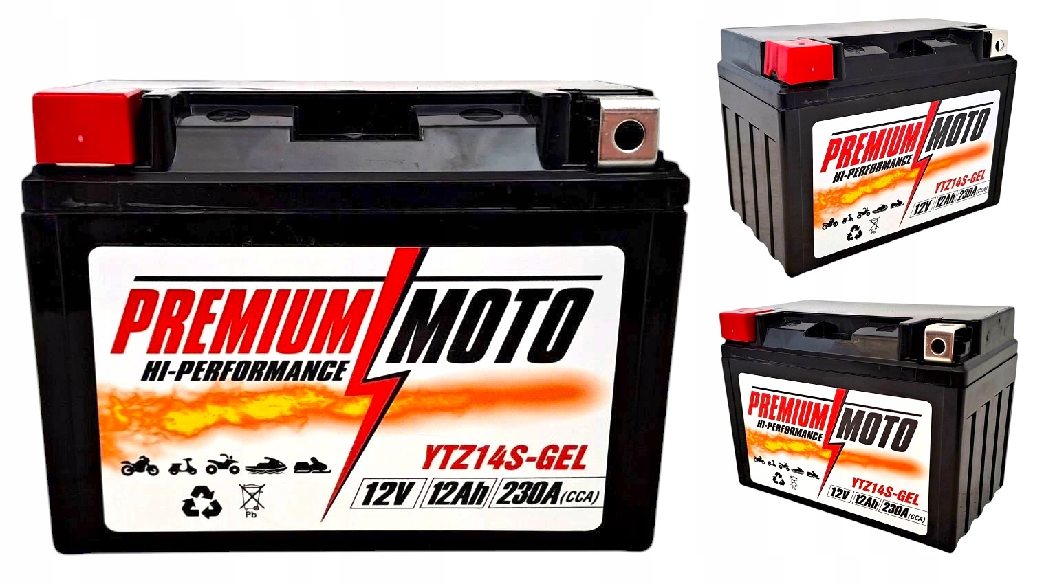 Akumulator Motocyklowy Premium Moto YTZ14S-GEL 12V 12Ah 230A