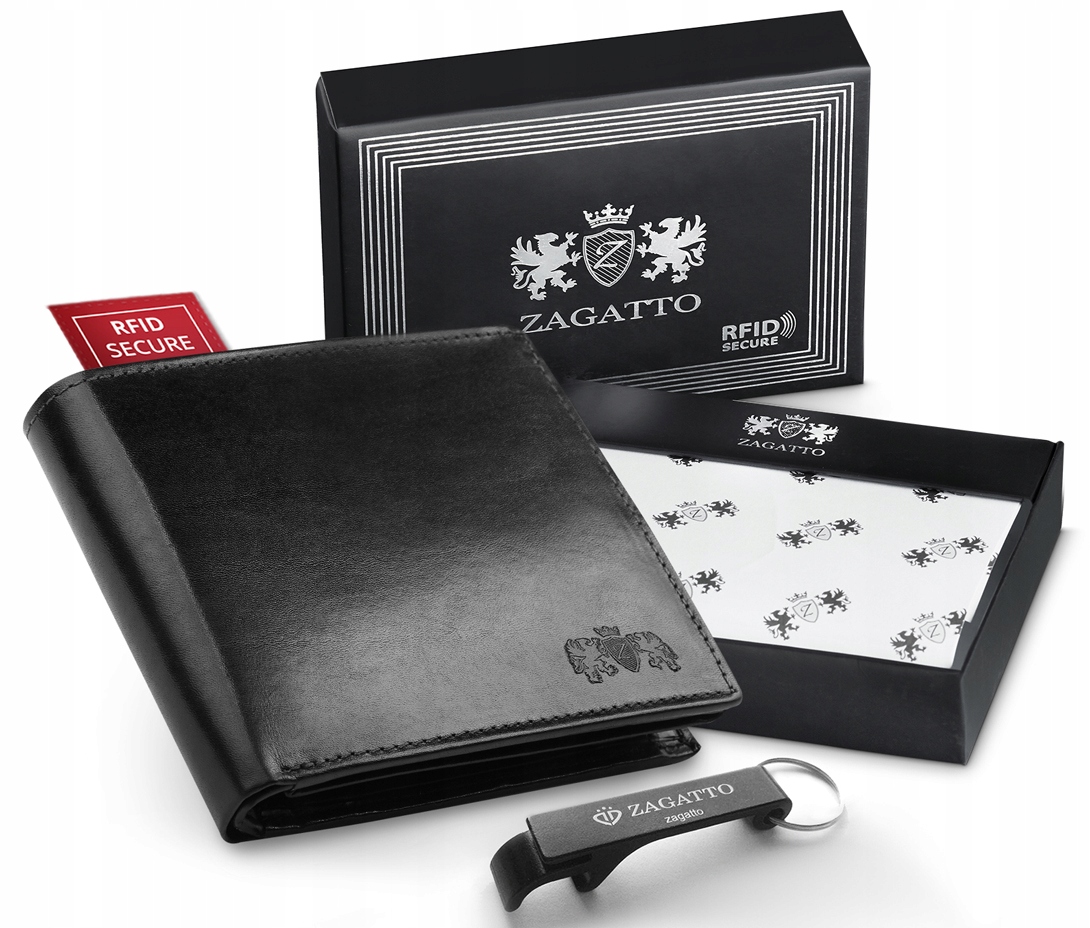 

Zagatto Portfel skórzany męski skóra Rfid premium