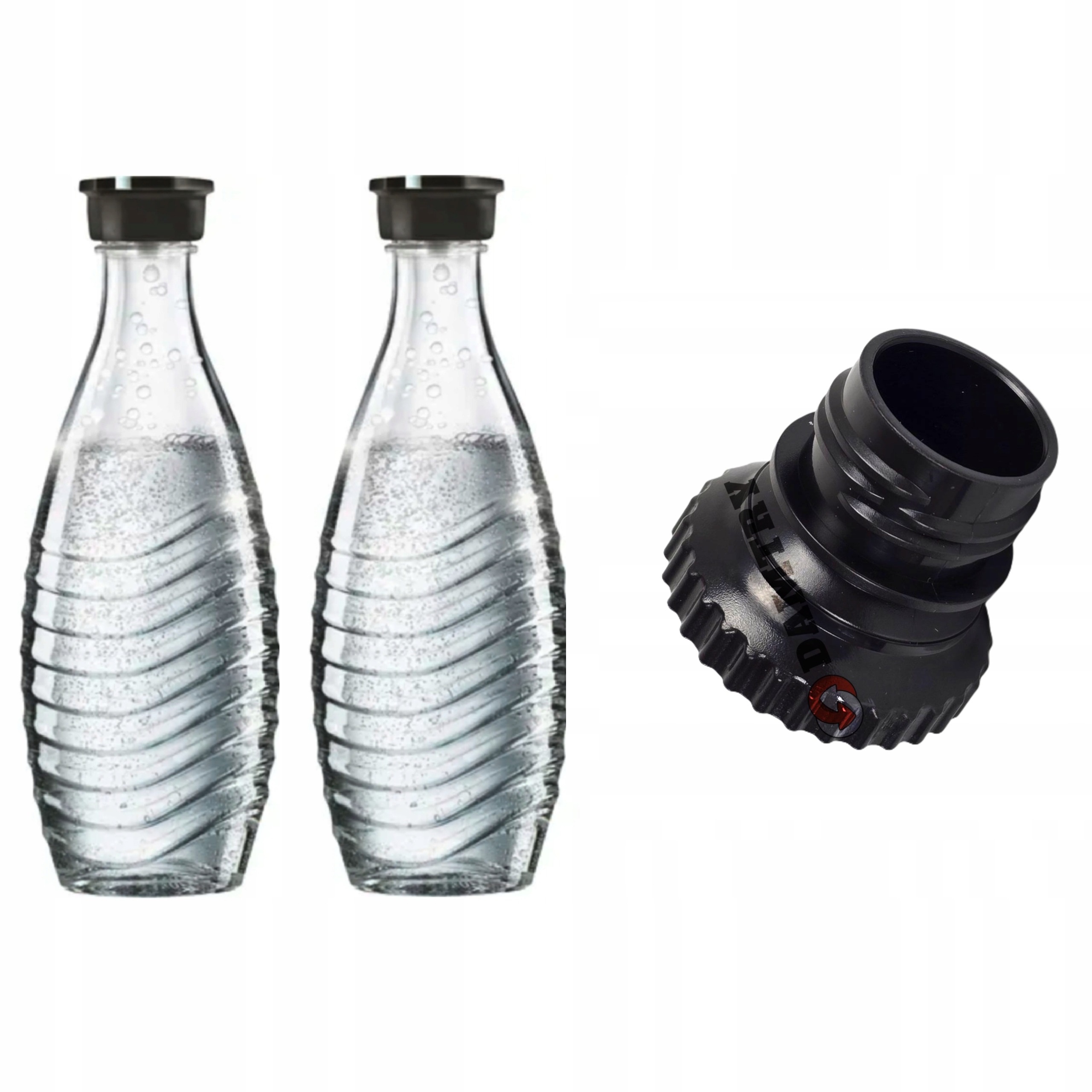 2x Szklana Butelka Karafka Adapter do SodaStream Terra Art Spirit