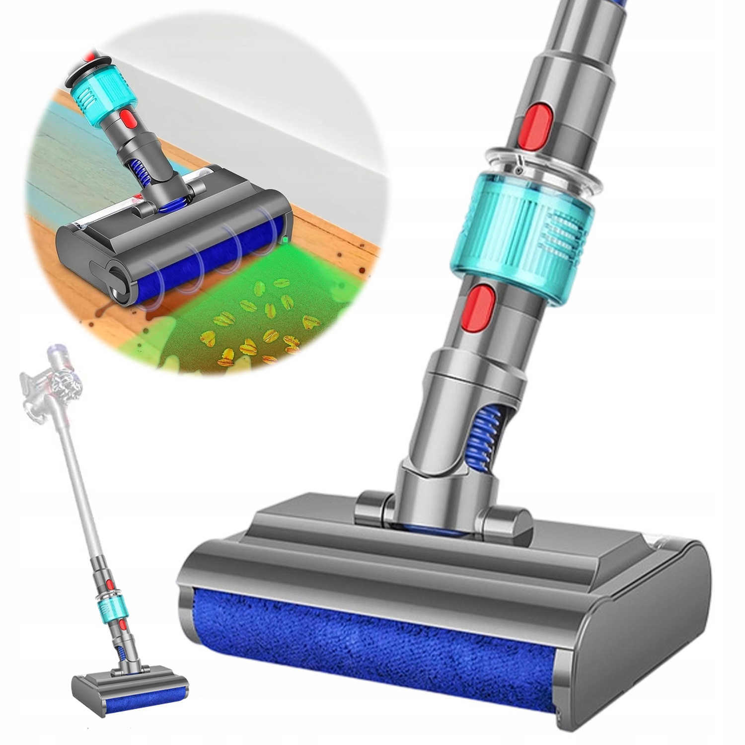 Elektrická Kartáčová Hlava Vysavače, Hlava Kartáče S Led Osvětlením