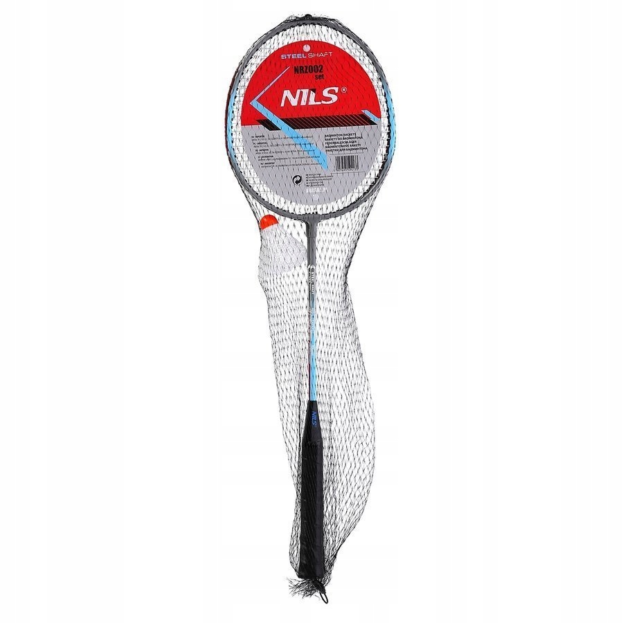 NILS NRZ002 STEEL / ZESTAW DO BADMINTONA 2 RAKIETY Model NRZ002