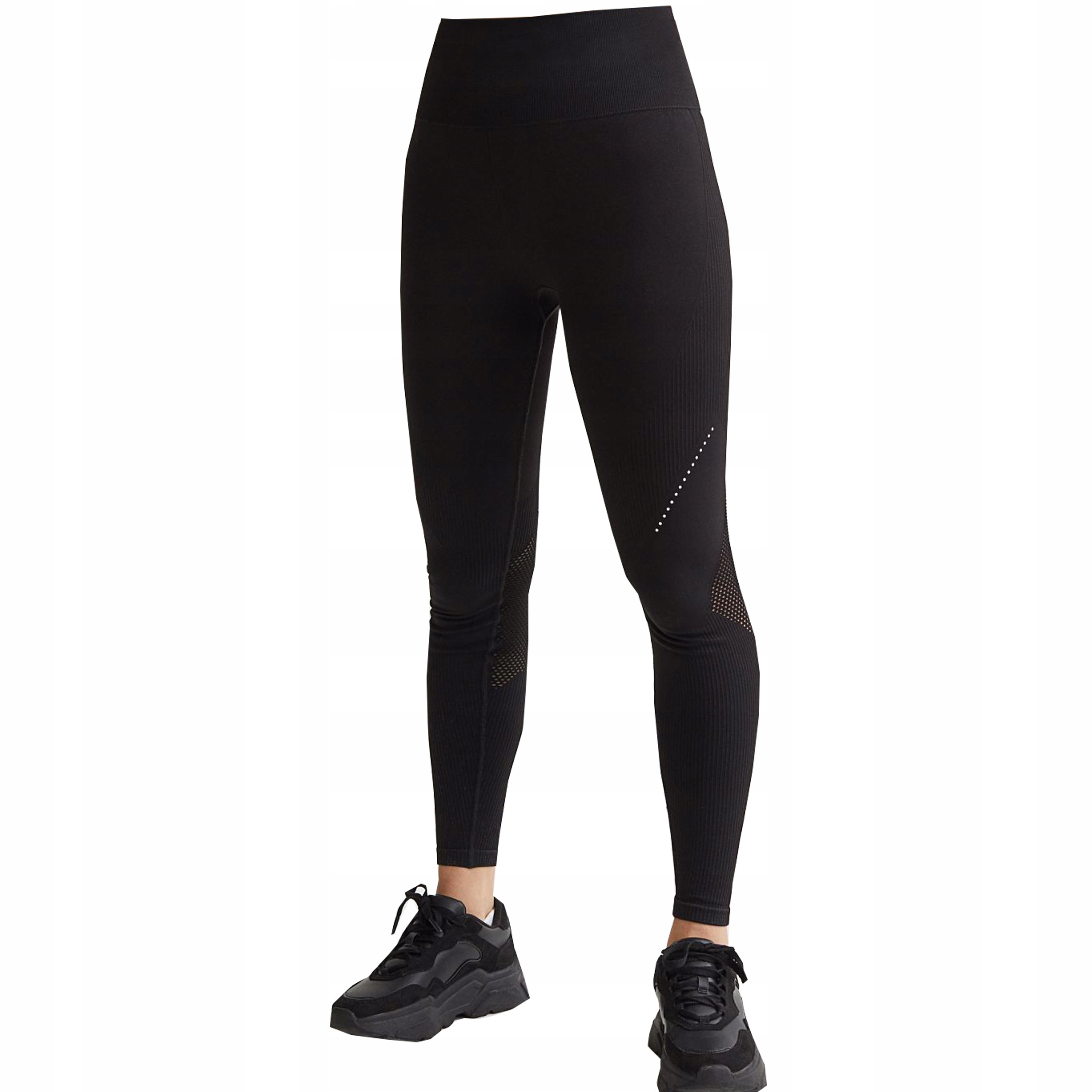 LEGGINSY LEGINSY SPORTOWE CZARNE H&M M