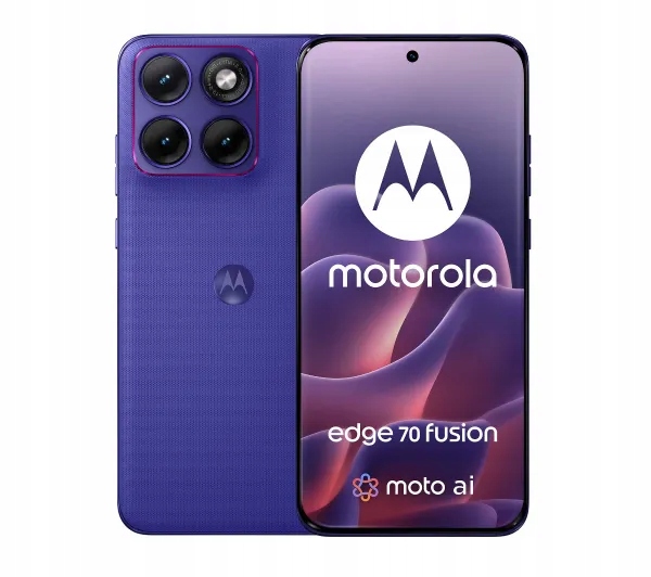 Smartfon Motorola edge 70 fusion 12/256GB Fioletowy Słuchawki Ładowarka