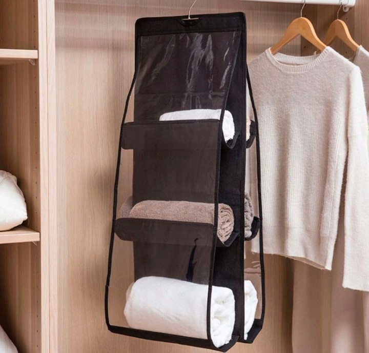 WISZĄCY ORGANIZER DO SZAFY NA TOREBKI CZAPKI SZALE Model 000036