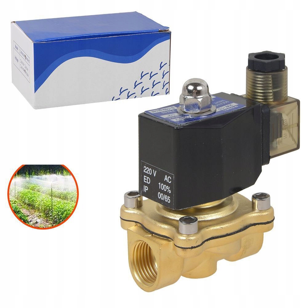 1/2" Elektromagnetický Ventil Mosaz Ac 220V Nc 0-10MPA