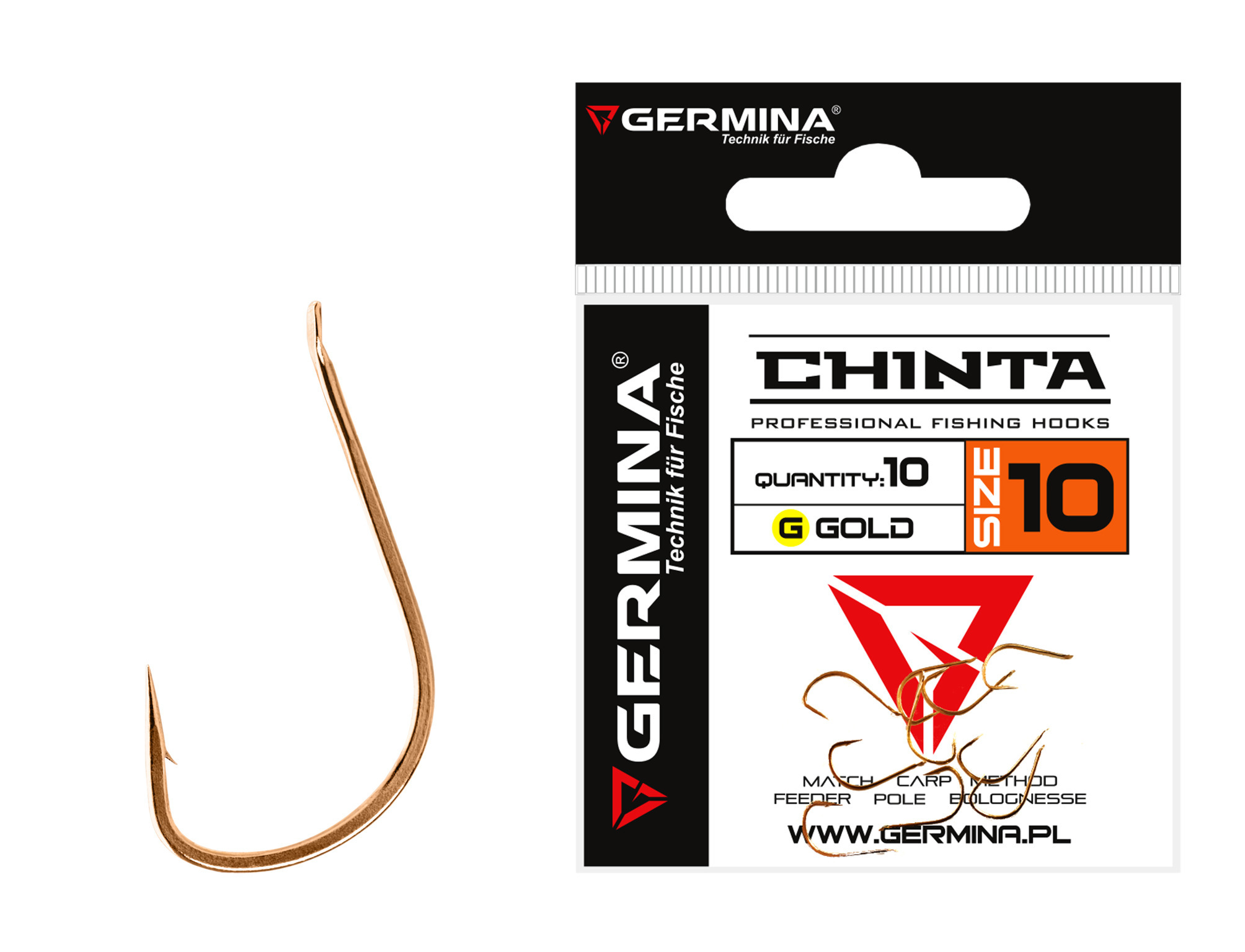 Haczyki Germina Chinta Gold Professional 10szt-10