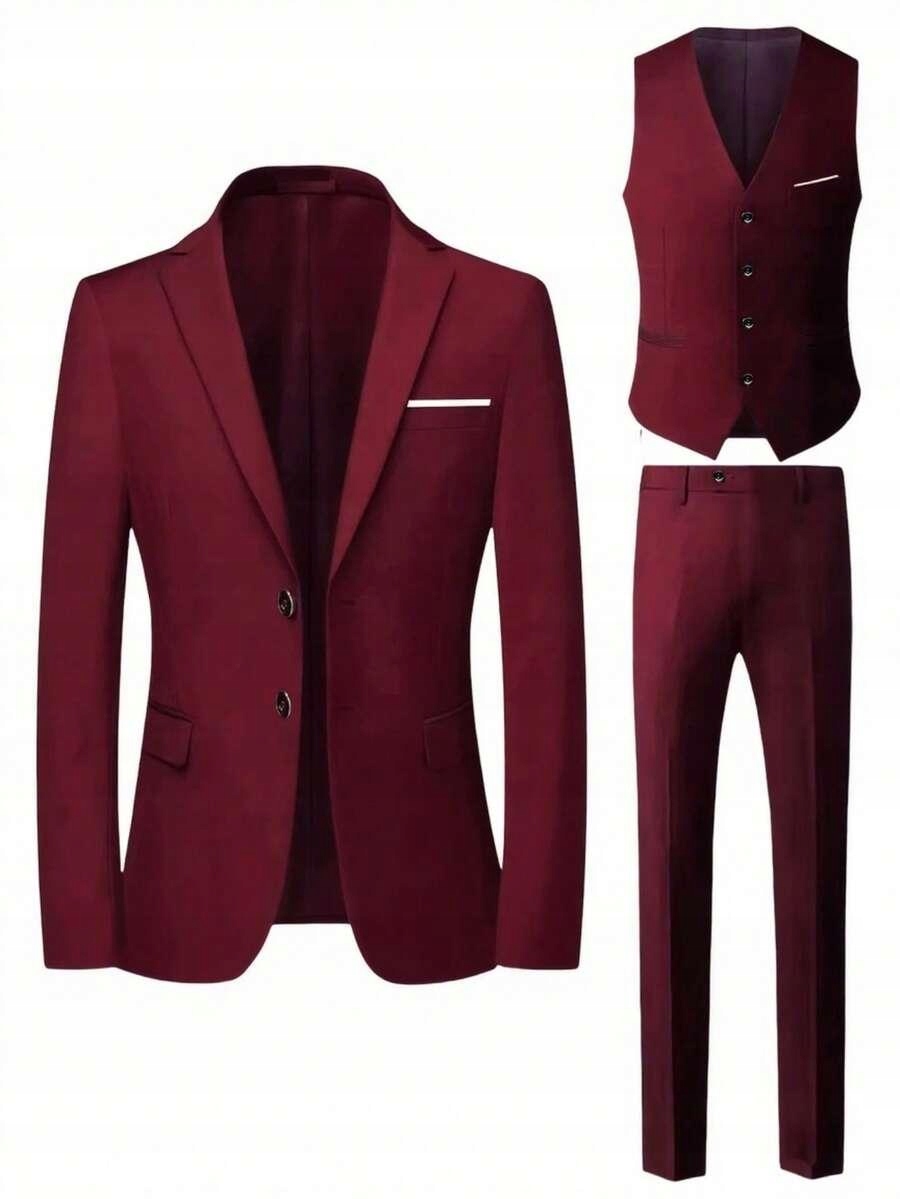 Shein Brodový Oblek Kalhoty Sako Vesta S06__3XL