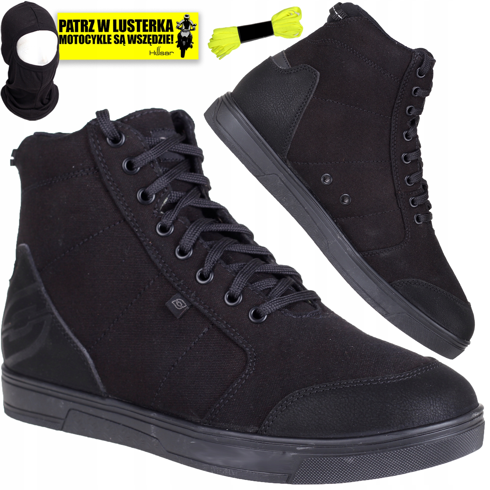 

Buty Motocyklowe Krótkie Ozone Town czarne trampki