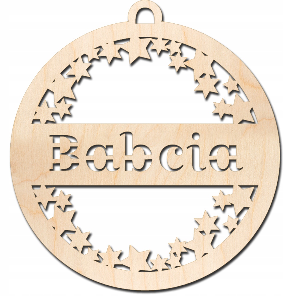 

Bombka Drewniana Ozdoba Dekoracja Święta Babcia