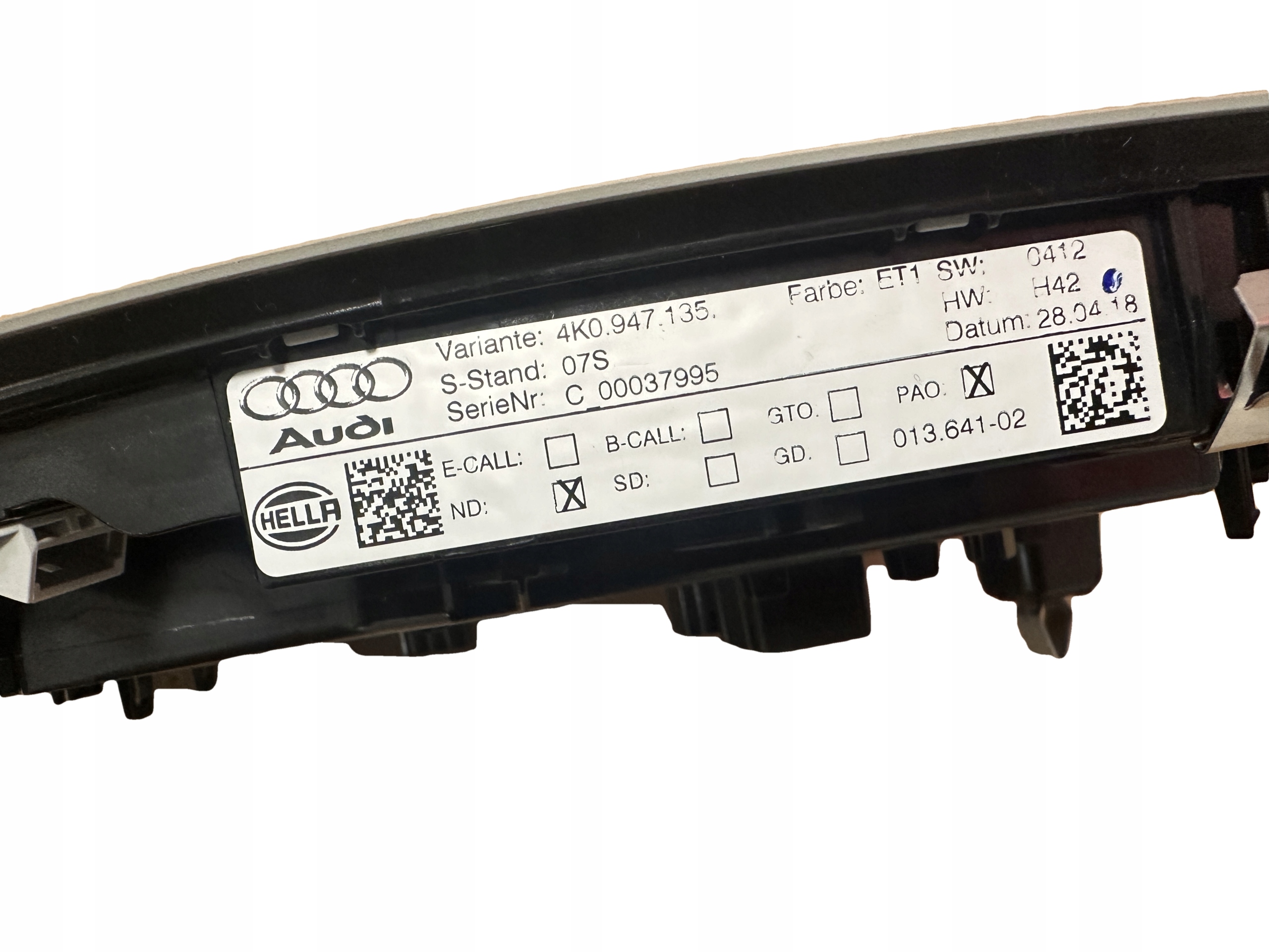 AUDI A4 A5 A6 A7 Q8 FANALE interna LED 4K0947135