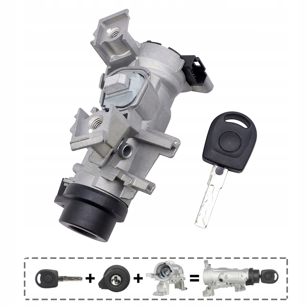 Klíček a zapalovací válec pro Vw Passat, Golf 5, 6 a Audi A3