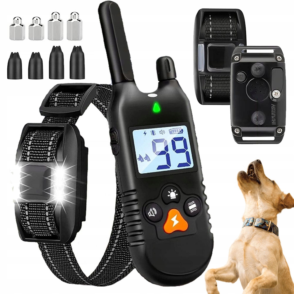 Levně Elektronický Obojek Pro Výcvik Psa Univerzální IPX7 900M, 3 Režimy S Dálkovým Ovládáním