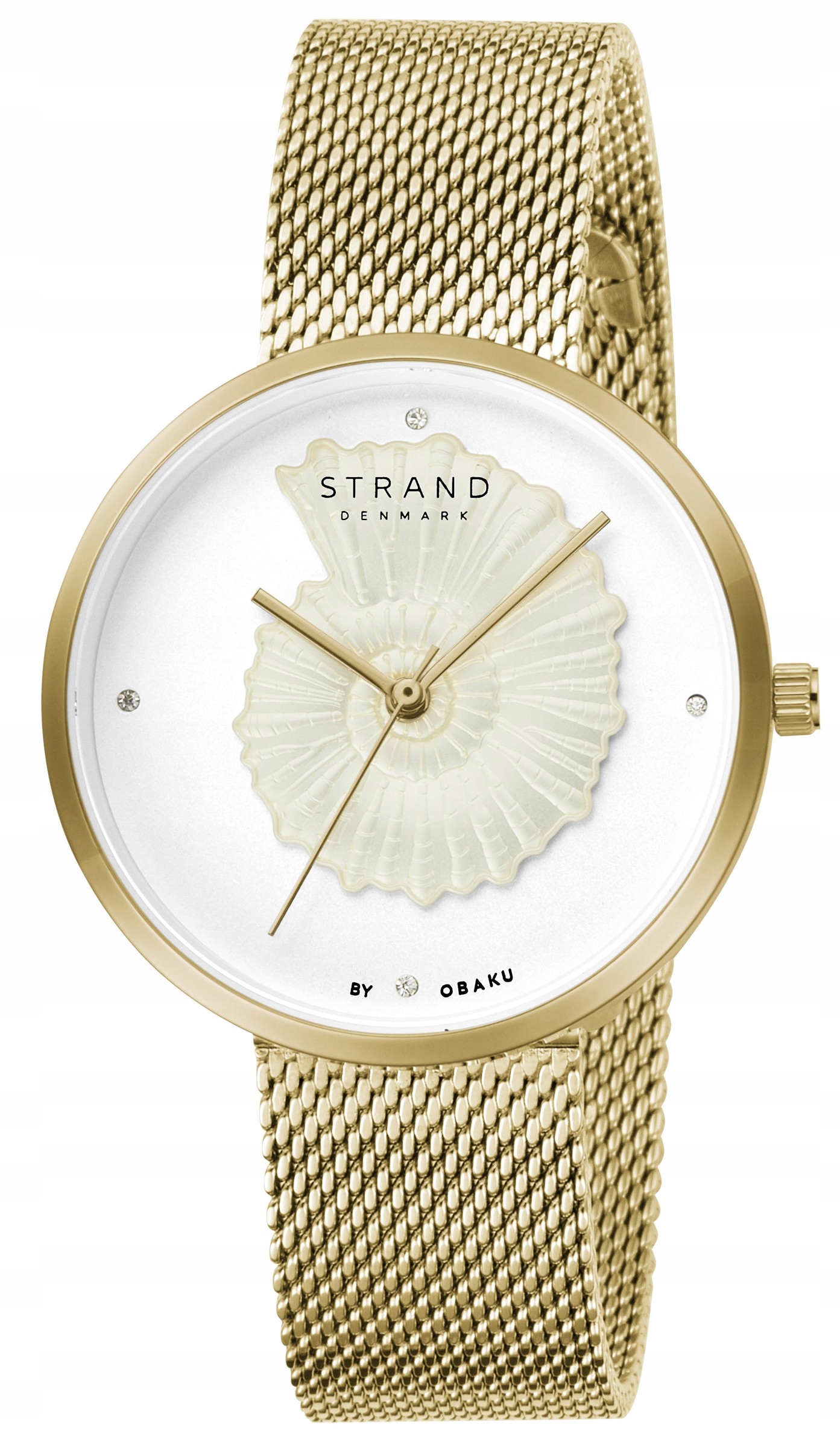 Nové Originální dámské hodinky Strand by Obaku S700LHGIMG-DSS zlaté, krabička