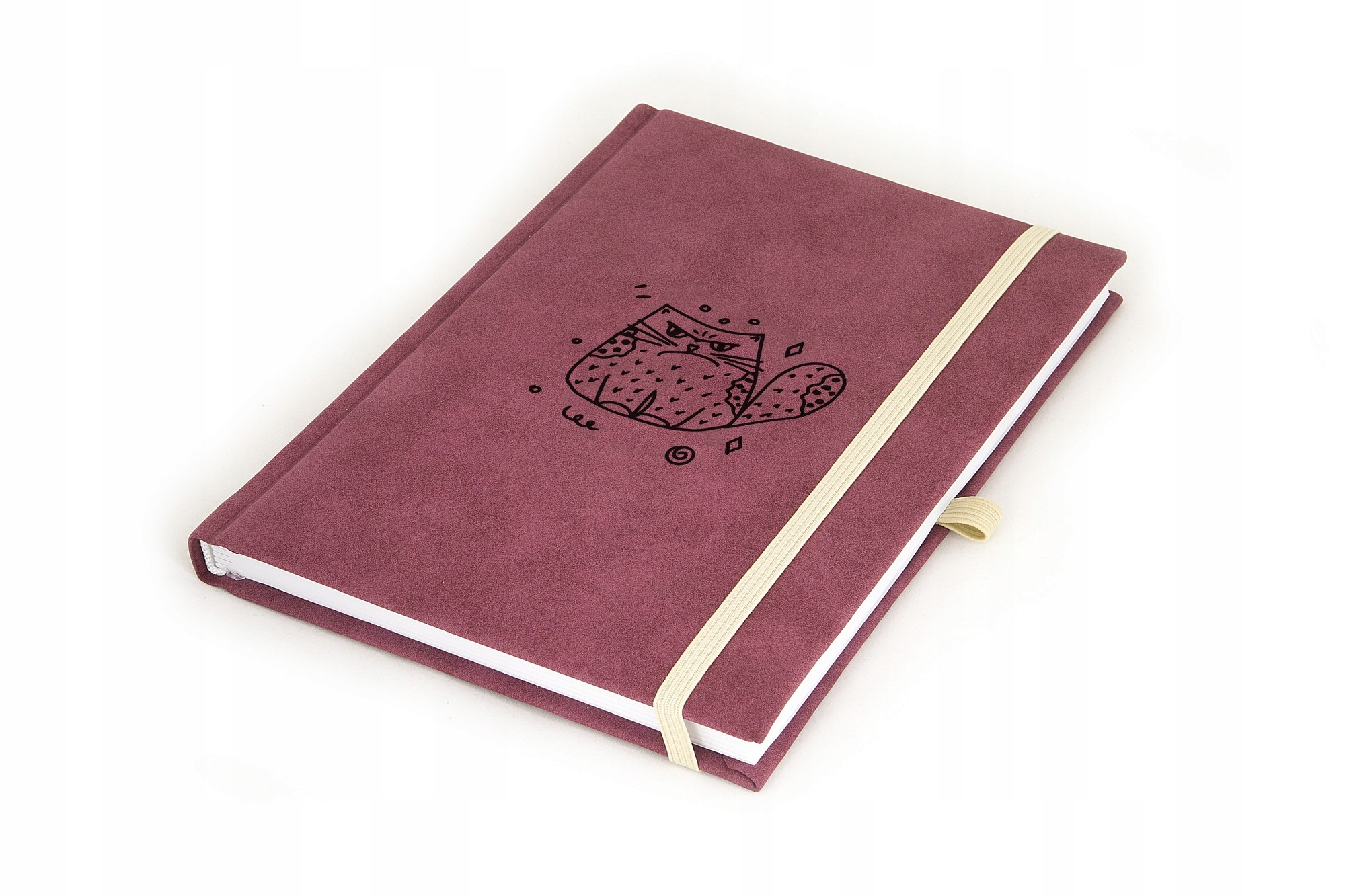 Kotek Notes kratka Nubuk bordowy BEŻ19