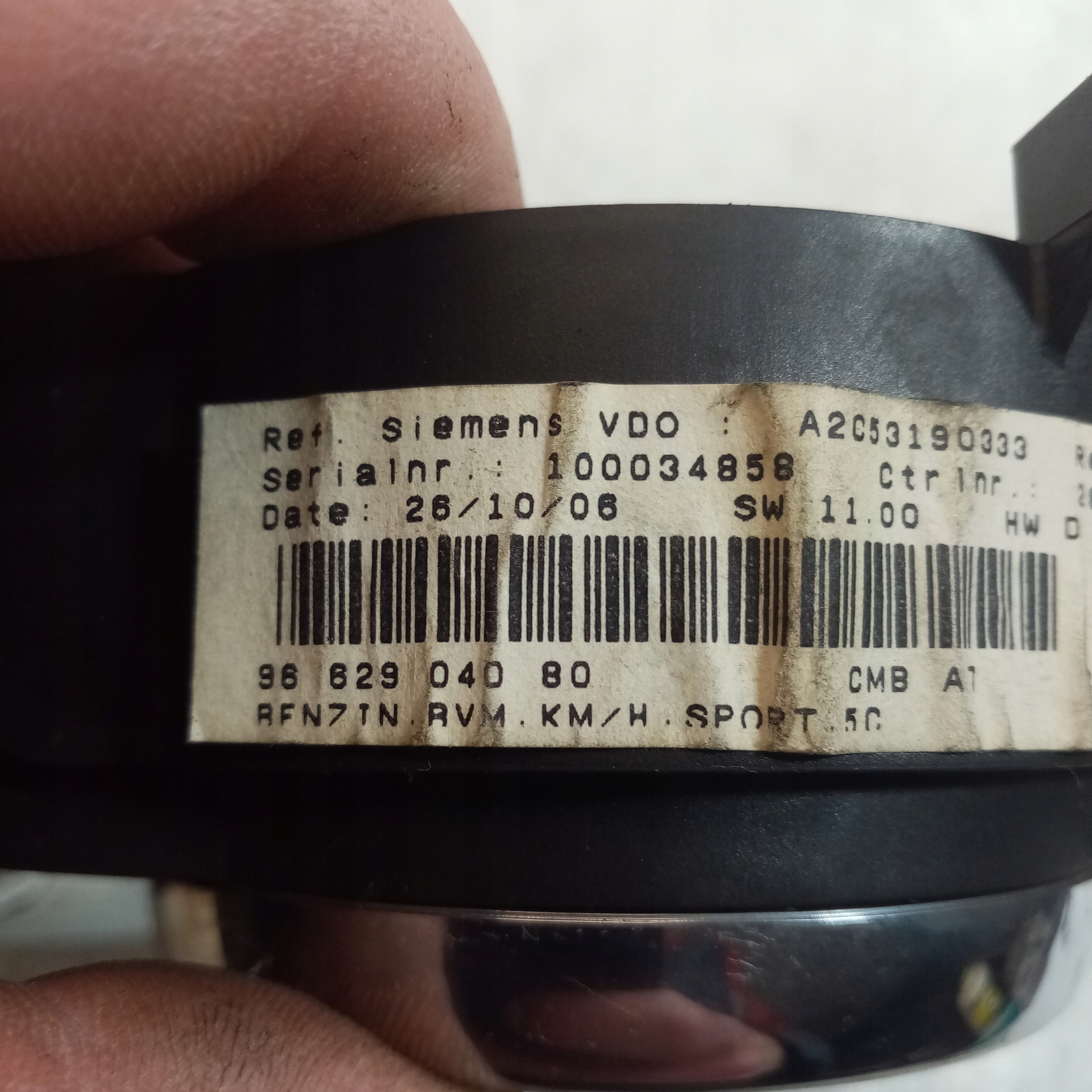 dials dials PEUGEOT 207 1.6 B 9662904080