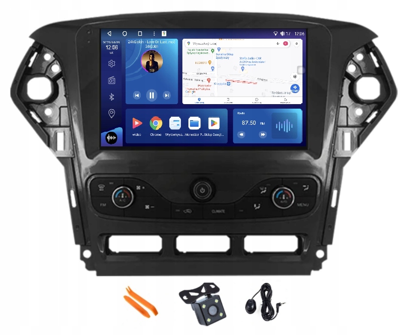 Rádio Android Navigace Qled Carplay Lte 128GB Gps Ford Mondeo 4 MK4 10-13