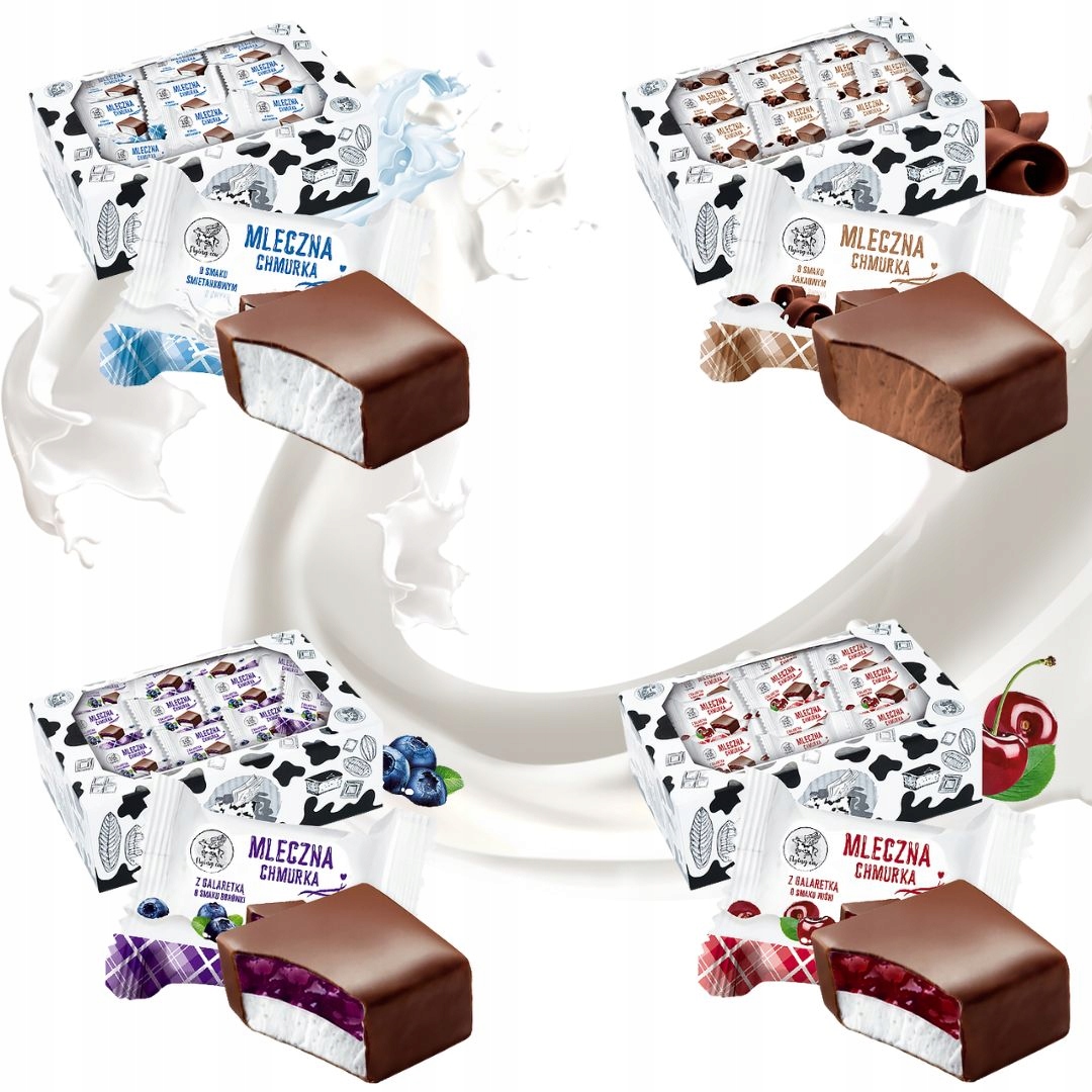 Mleczna chmurka MIX 4*1kg Pianki w polewie Abk