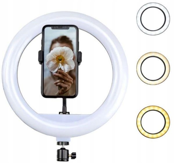 RING DO ZDJĘĆ FILMÓW SELFIE MAKIJAŻ LAMPA PIERŚCIENIOWA LED 240 W 220 CM Stan opakowania oryginalne