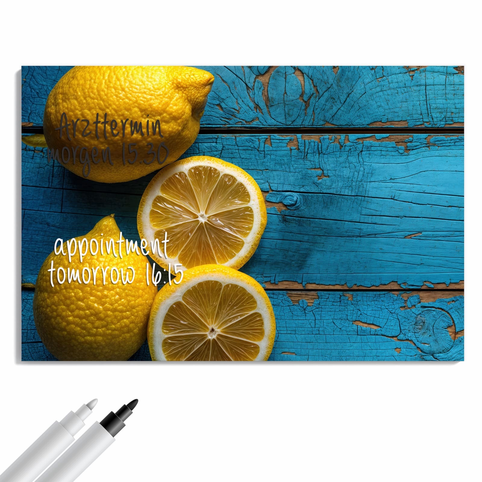 Magnetická tabule Citronu Dřevo 90 × 60 cm