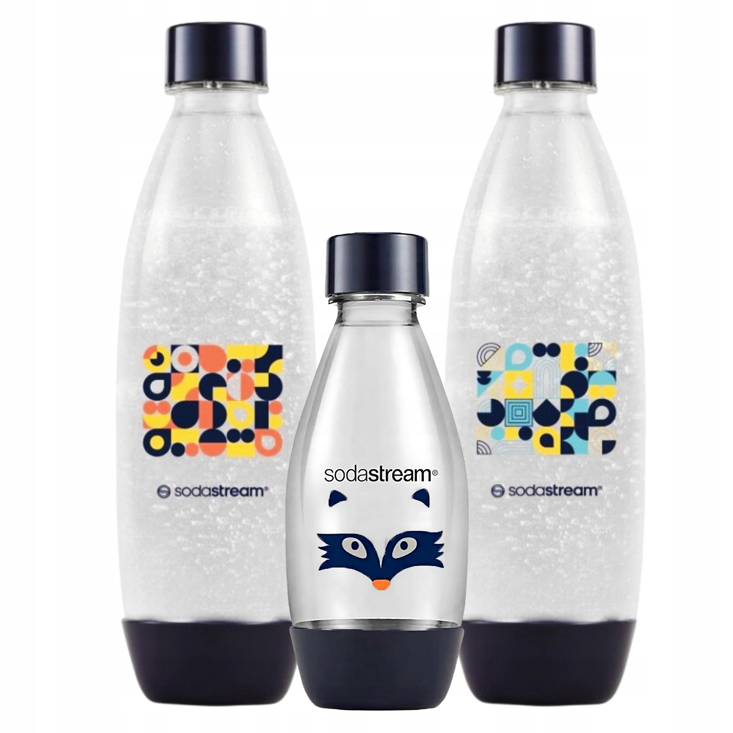 Lahve SodaStream Fuse 2x 1L Bubble Mosaic +0,5L Mýval Little Heroes sada