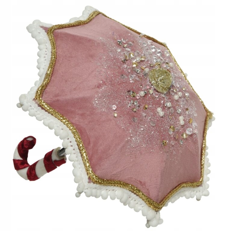 Ozdoba Ręcznie robiona Parasolka składana różowa