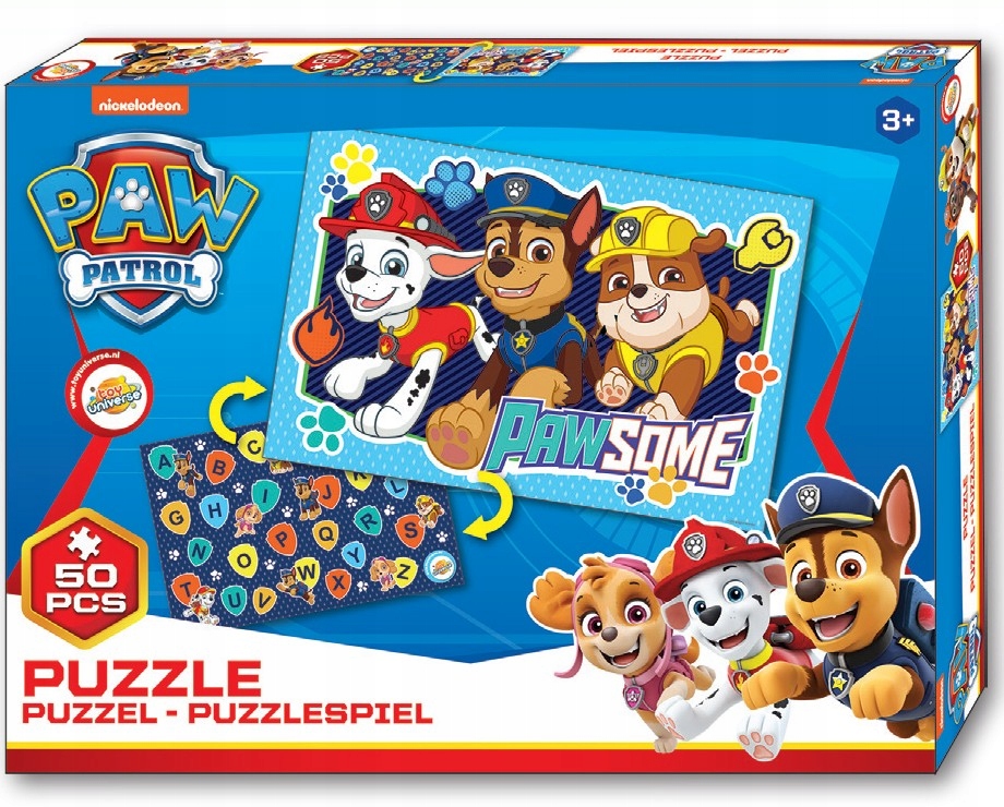 

Puzzle Nickelodeon Dwustronne 50 elem. Psi Patrol