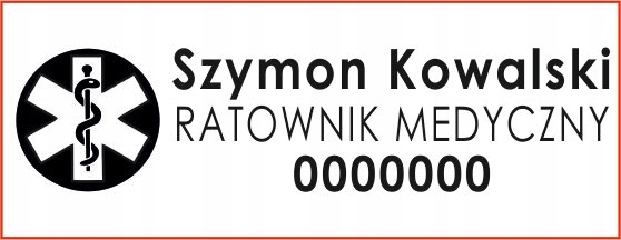 

Pieczątka eskulap ratownik medyczny
