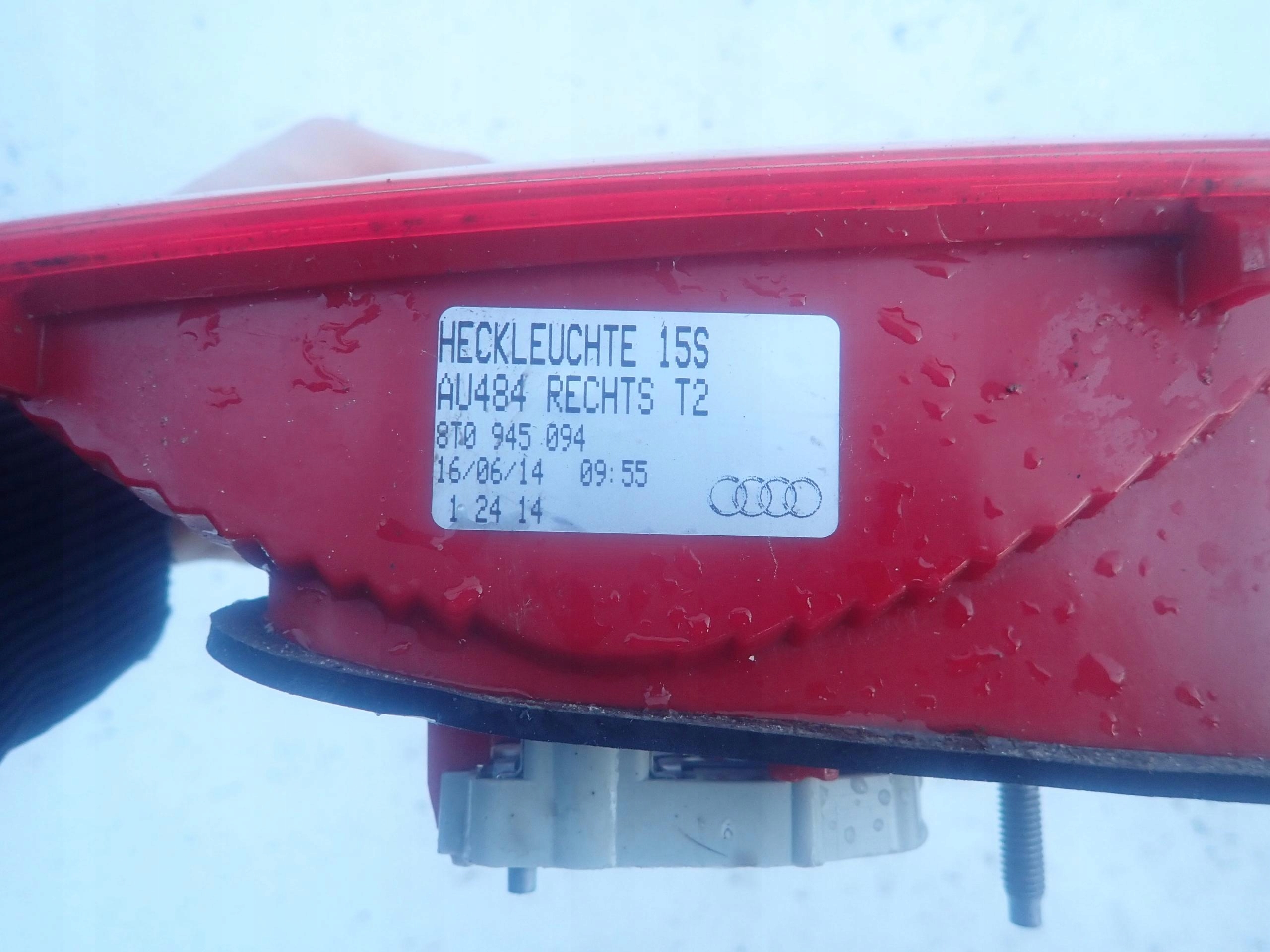 AUDI A5 LIFT 11-16 COUPE light right rear part to the bonnet
