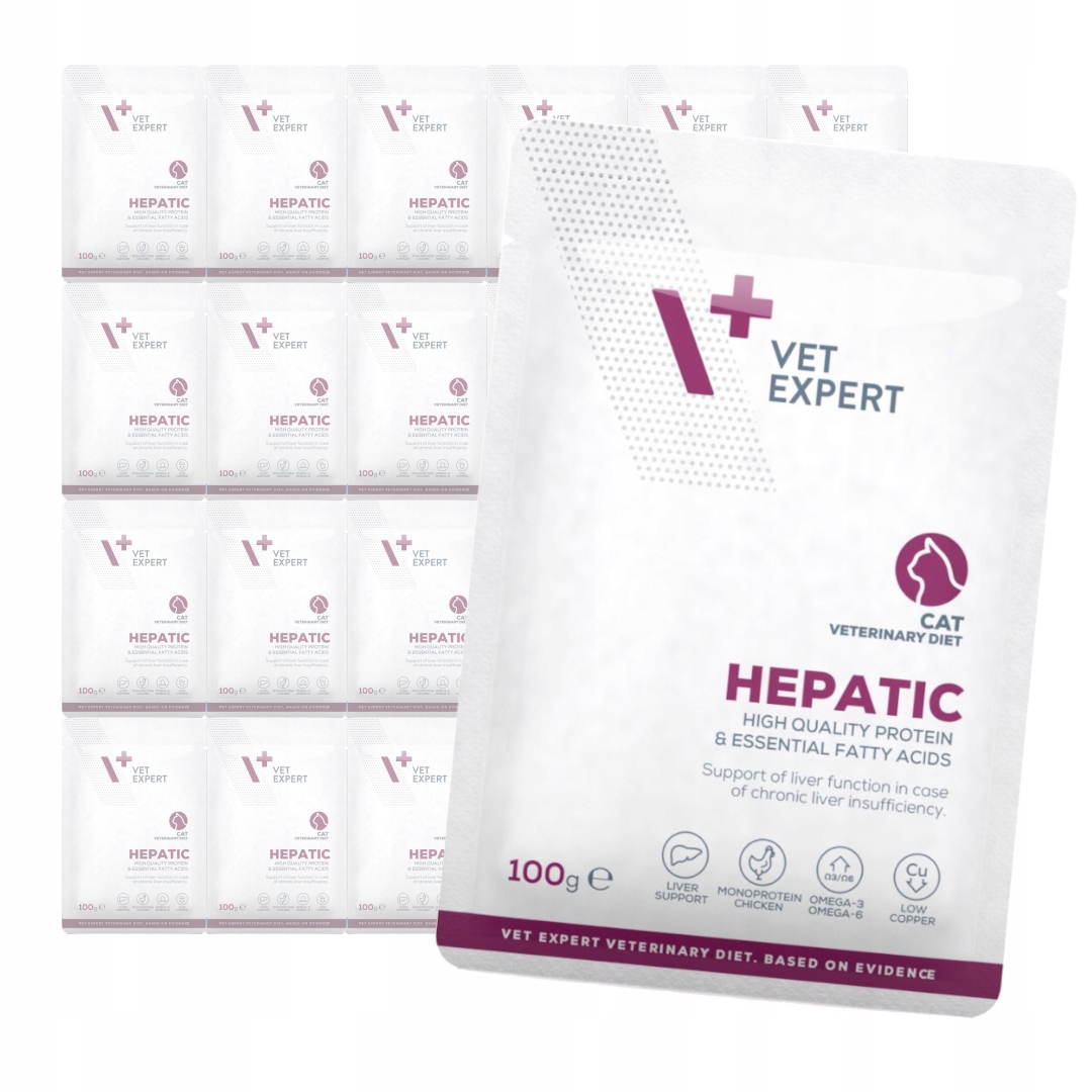 Levně VetExpert Veterinary Diet Hepatic 24x100g Krmivo pro kočky Podpora jater