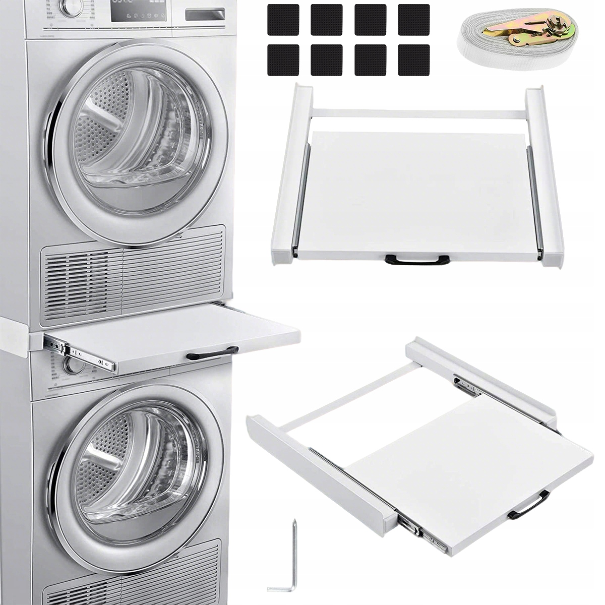 Łącznik pralki z suszarką Uniwersalny 60 cm Z wysywaną półką