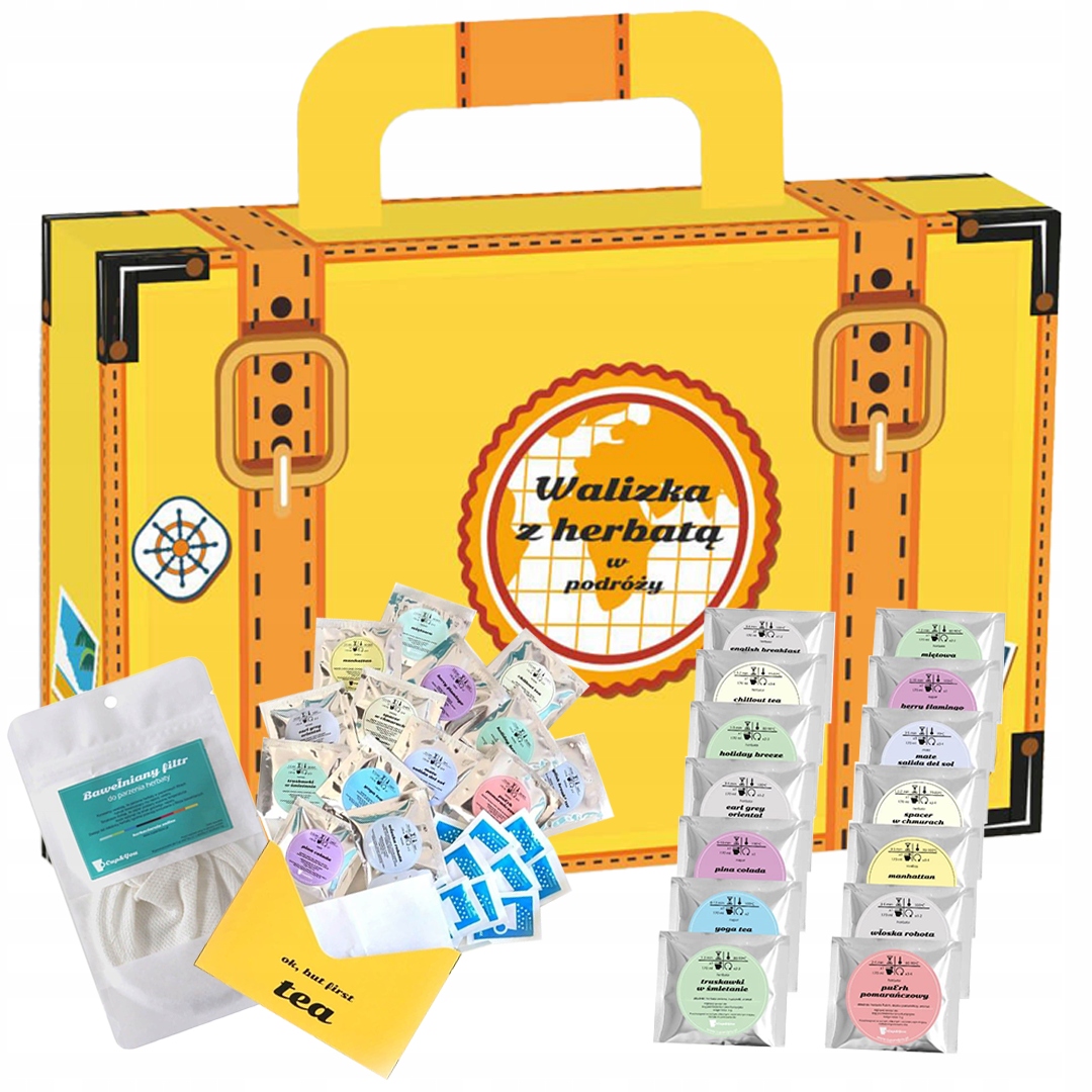Levně Sada MIX 14 Čajů Pro Cestování Za Studena Nebo Za Tepla Cukr A Spařovací Jednotka