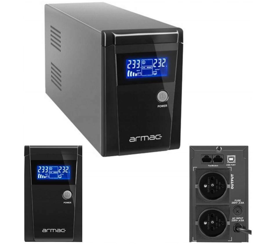 Zasilacz Awaryjny Ups Armac O/850E/LCD 850 Va 480W