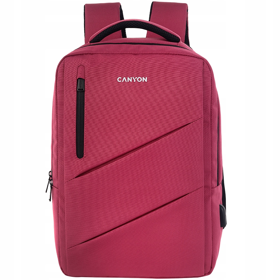 CANYON Plecak na laptopa BPE-5 Miejski USB 15.6'' Różowy — 5