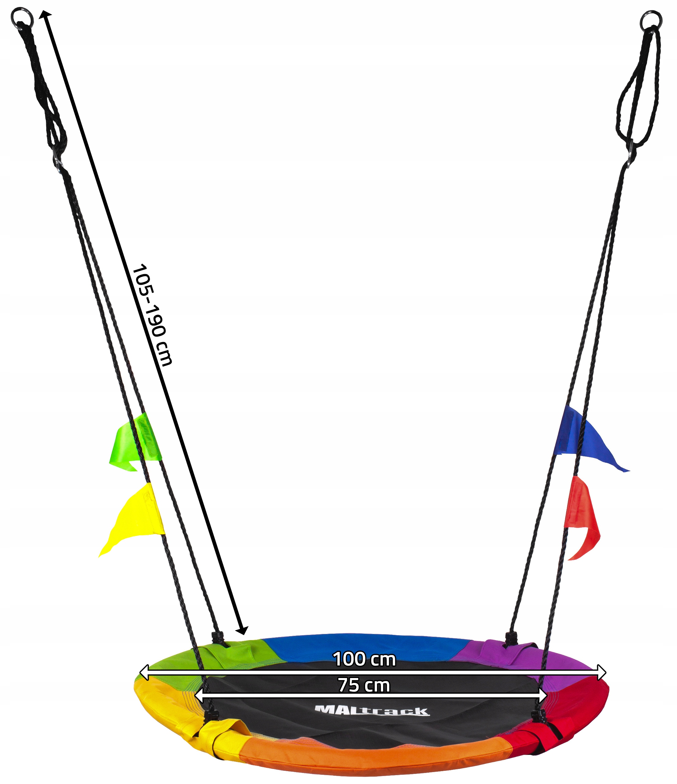 HUŚTAWKA DUŻA LINOWA BOCIANIE GNIAZDO 100CM 150KG Bohater brak