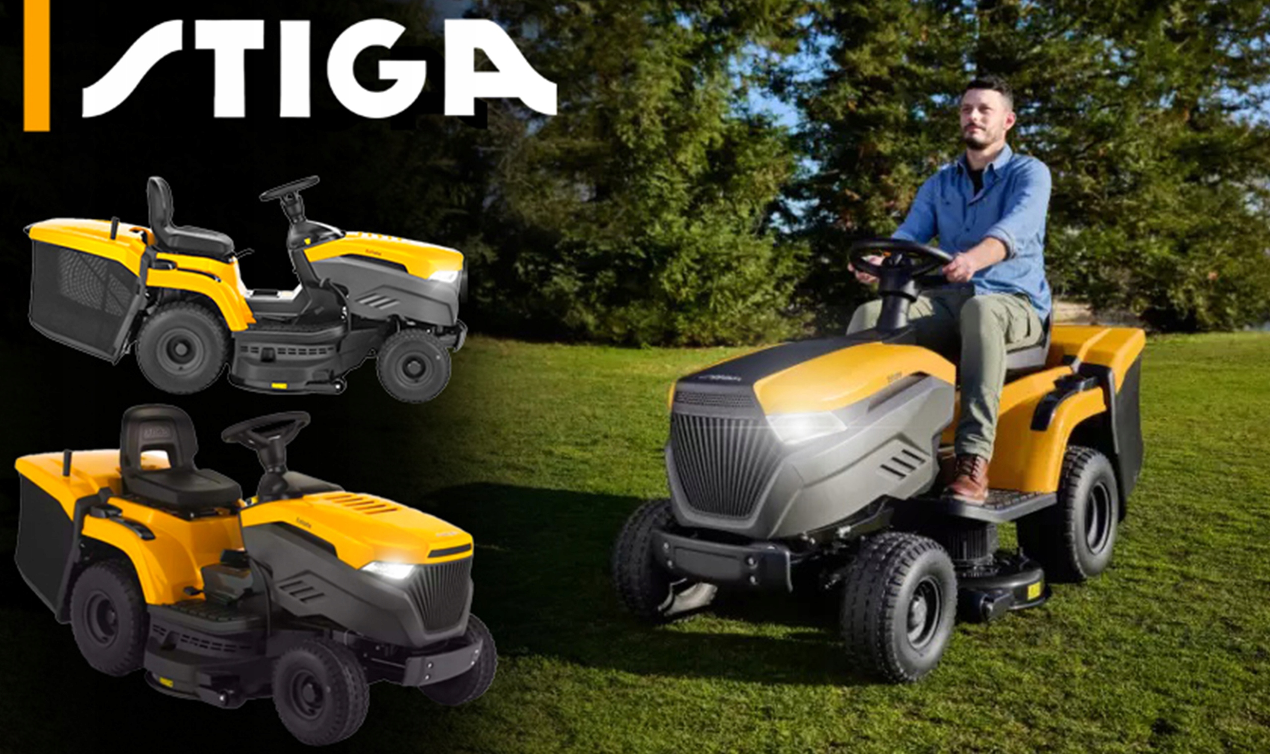 TRAKTOR OGRODOWY STIGA 2 CYLINDRY DUŻY KOSZ 240L 18KM GRATIS +PRZYCZEPKA XL Europejski standard emisji spalin EURO 5