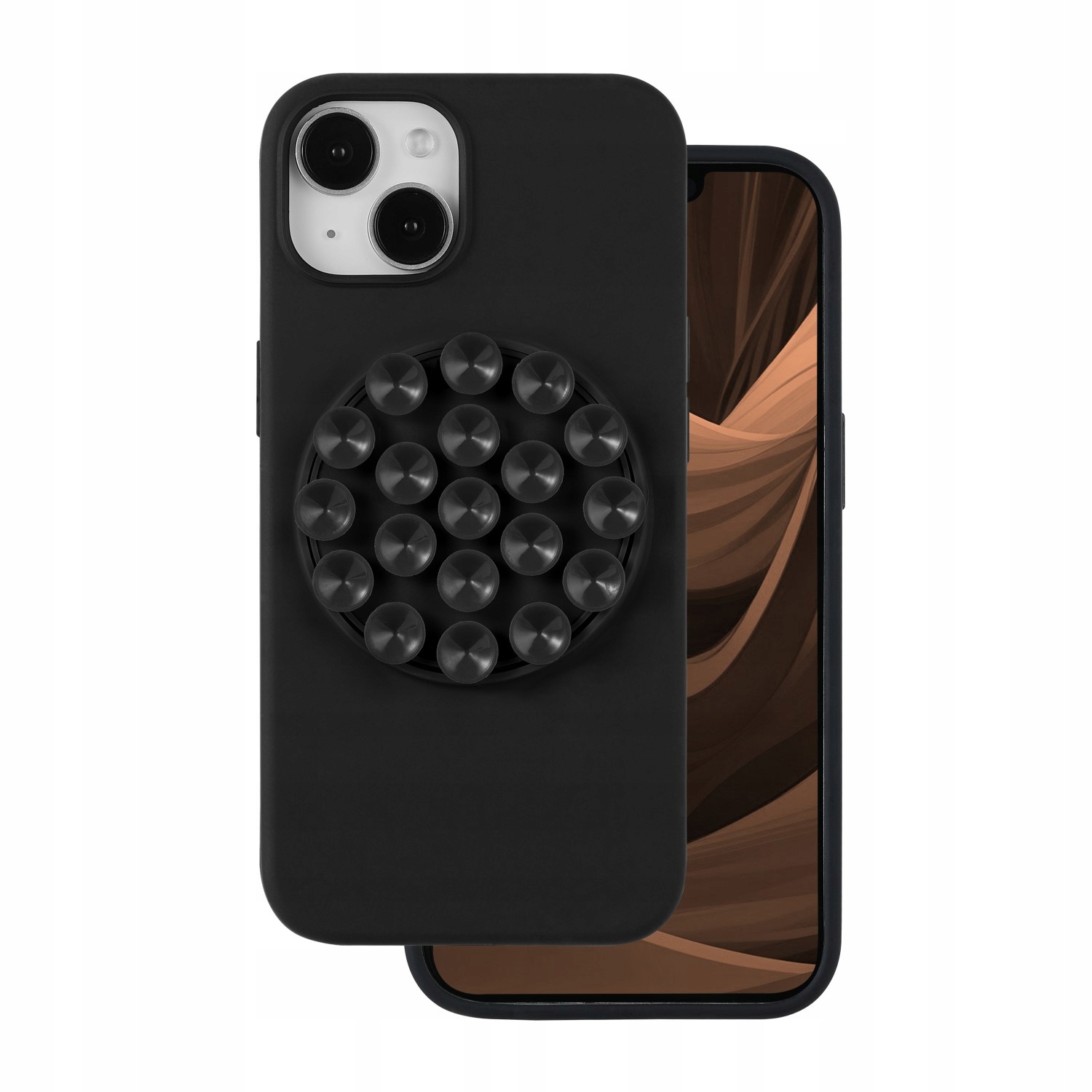 Nakładka Silicone Stick do iPhone 13 6,1" czarna Tfo