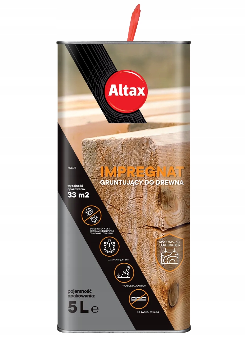 Altax Penetrin Impregnat Gruntujący Do Drewna 5L rozpuszczalnikowy