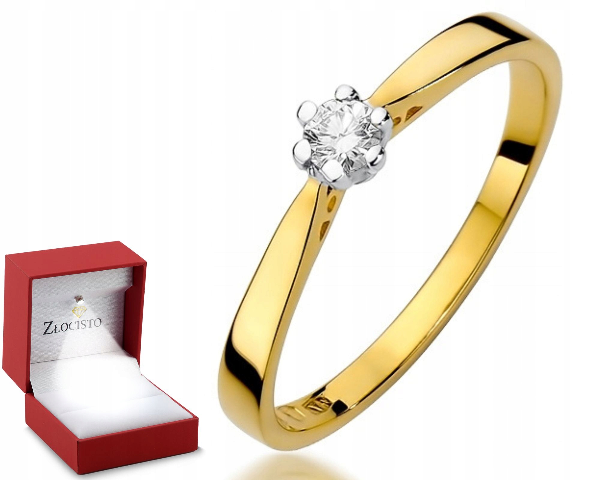 Zlatý Prstýnek s briliantem 585 Gravírování Bonus