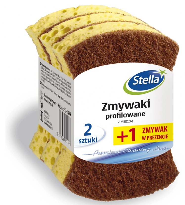 

Stella Zmywaki 2szt+1 Gratis z Miedzią Profilowany