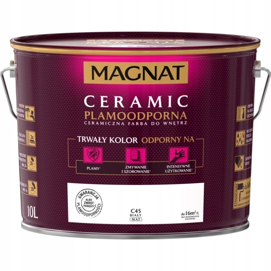 Farba Ceramiczna Magnat Ceramic C45 Biały 10L