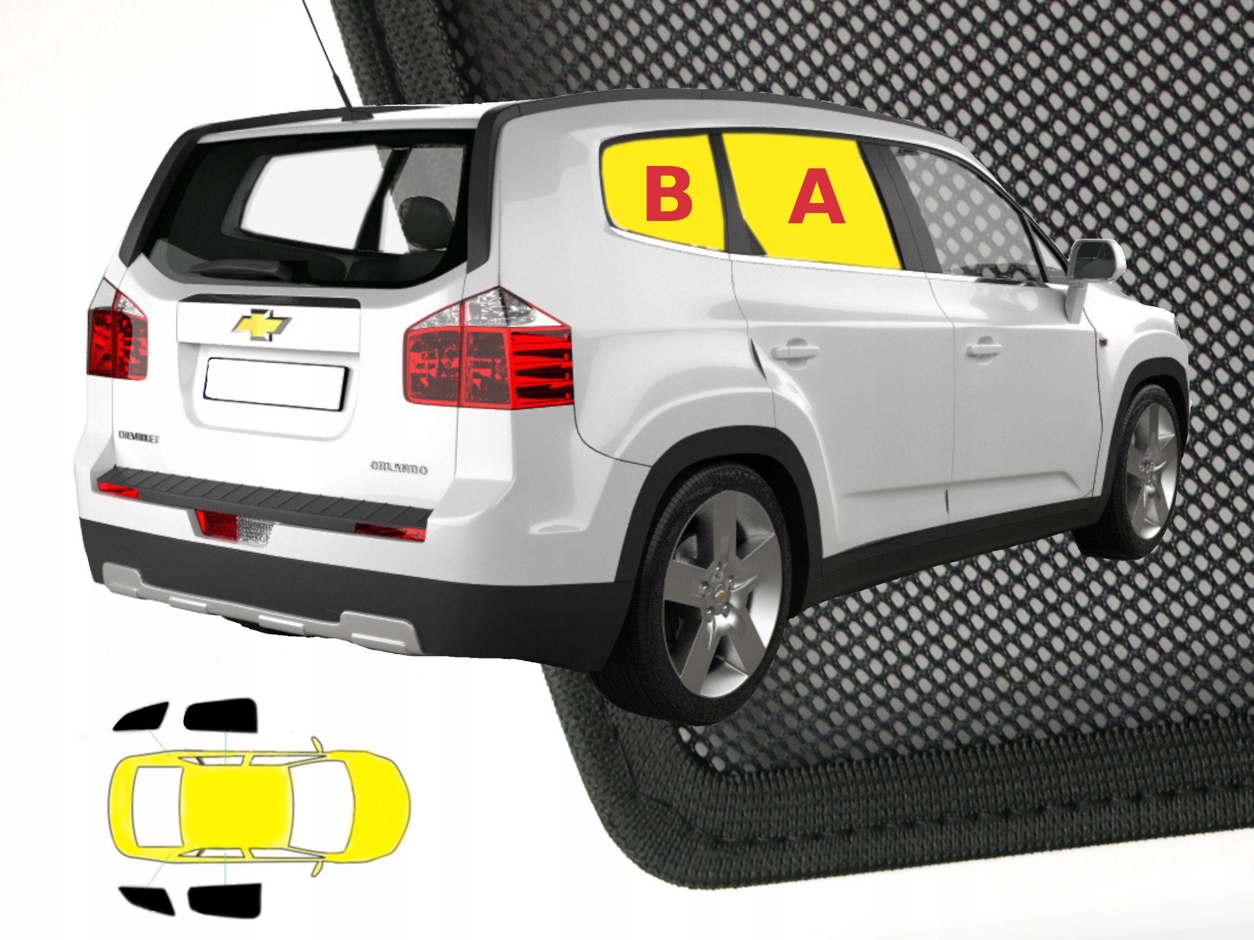 Sluneční clony Chevrolet Orlando I 4ks