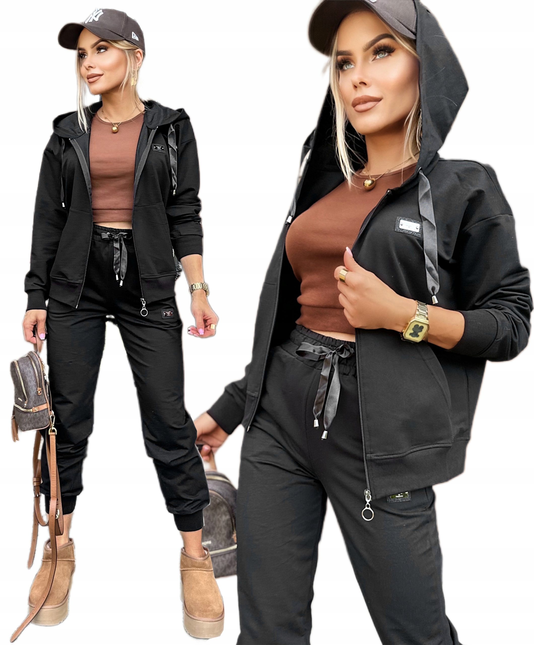 Bavlněná dámská tepláková souprava Teplákovka rozepínací mikina S Robin